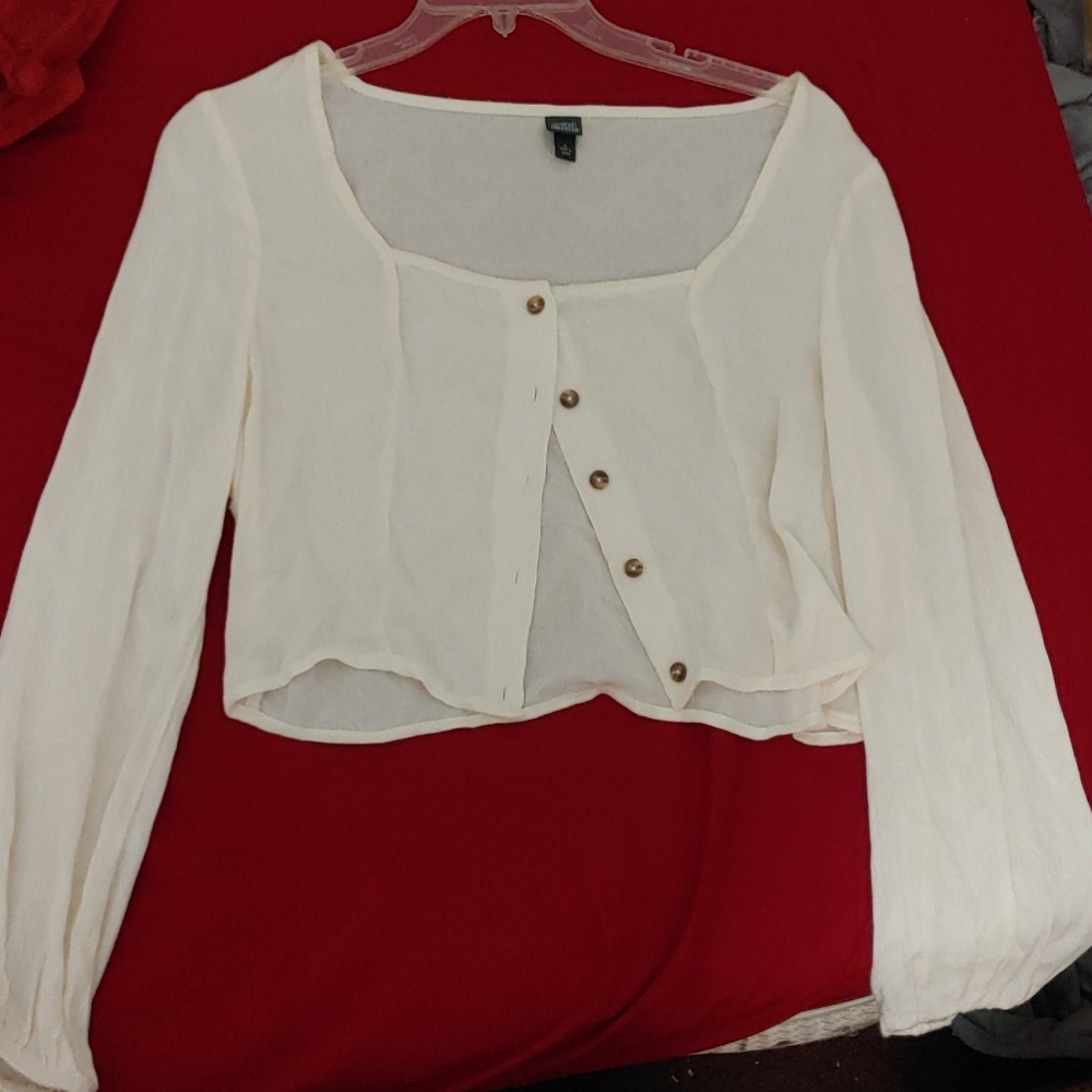 Square collar blouse